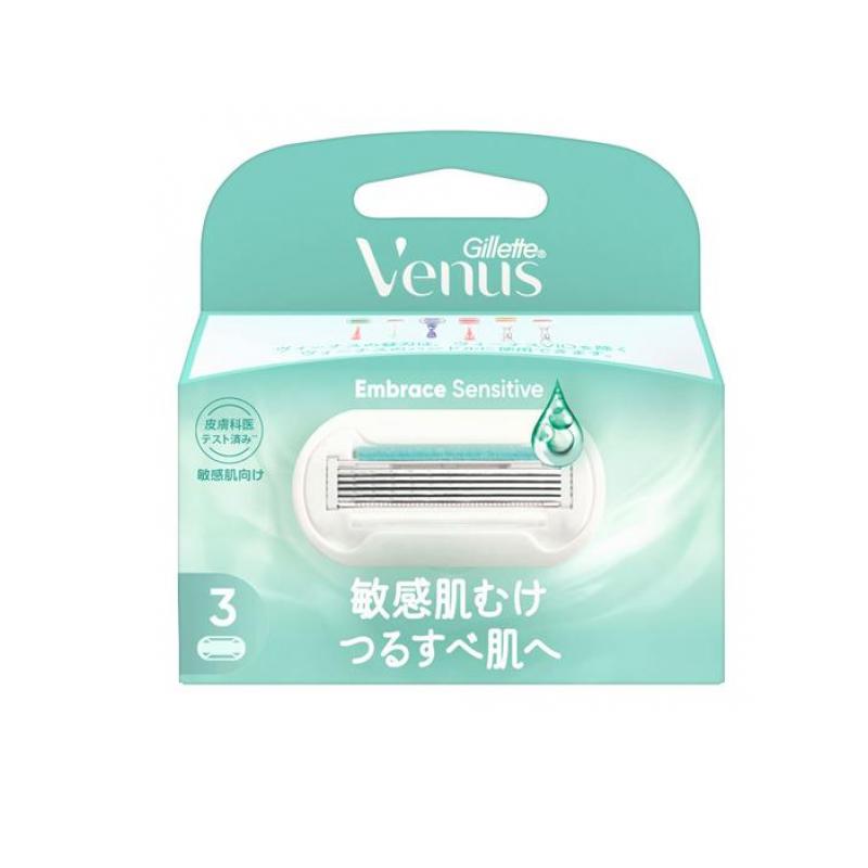 【送料無料！（地域限定）】ジレット ヴィーナス エンブレイス 敏感肌用 つるすべ肌へ 替刃 3個入