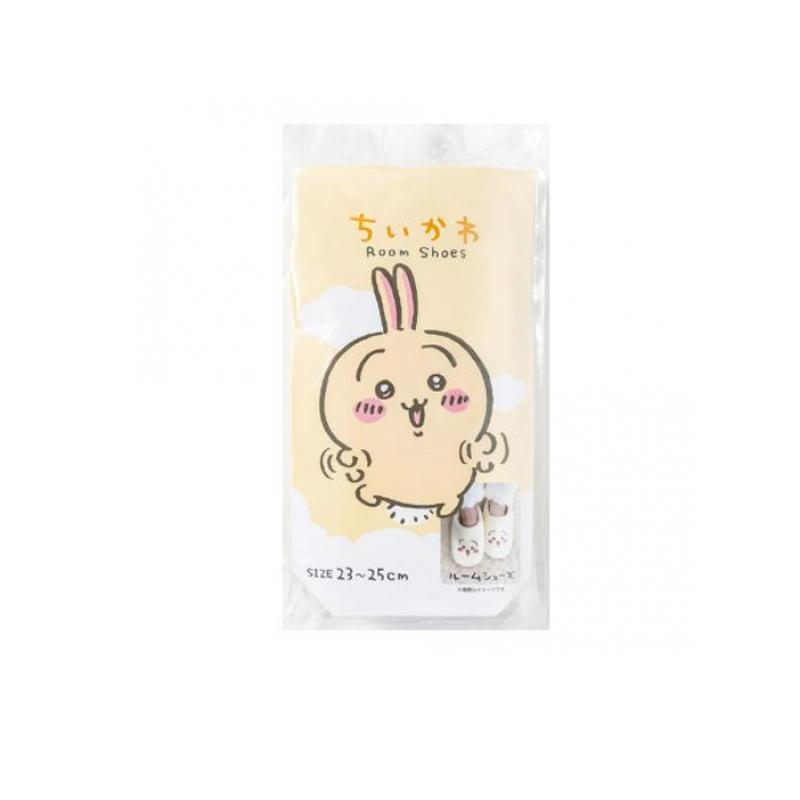 【送料無料！（地域限定）】ちいかわ もこもこルームシューズ うさぎ 23～25cm 1足入