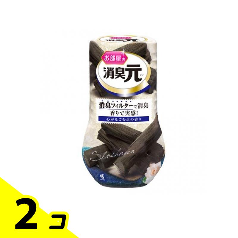 【送料無料！（地域限定）】お部屋の消臭元 心がなごむ炭の香り 400mL 2個セット