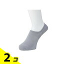 【送料無料!(地域限定)】ココピタ さらっと実感 レディース スニーカー丈 無地 23〜25cm 1足入 (Lグレー) 2個セット