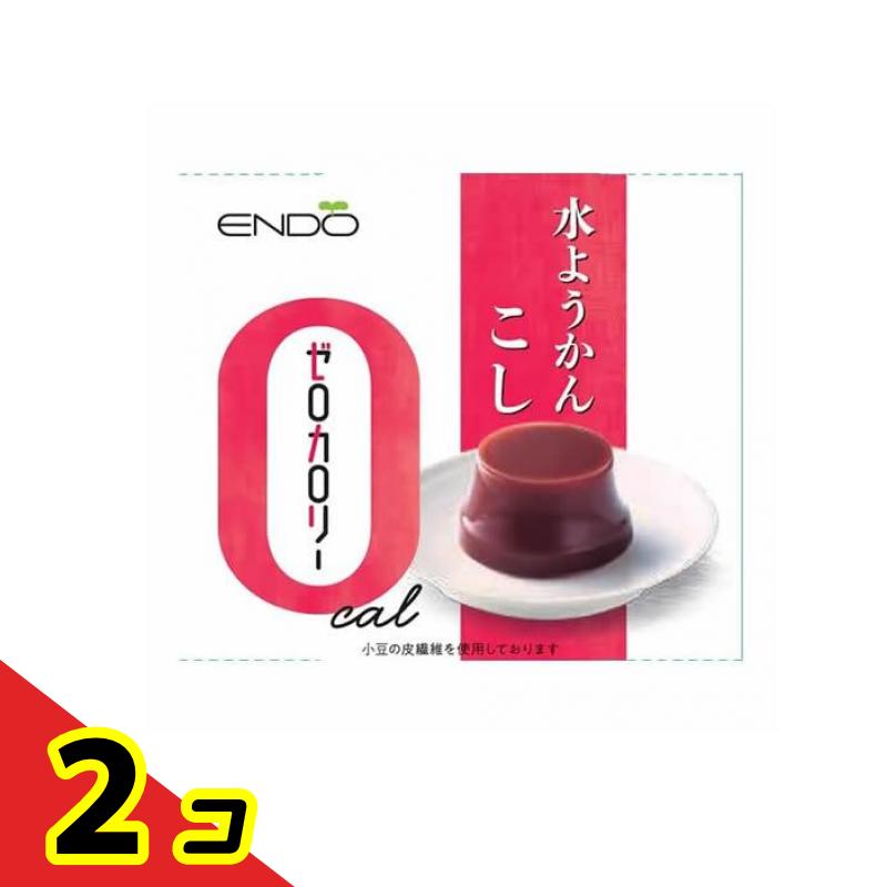 【送料無料!(地域限定)】遠藤製餡 ゼロカロリー 水ようかん こし 90g 2個セット