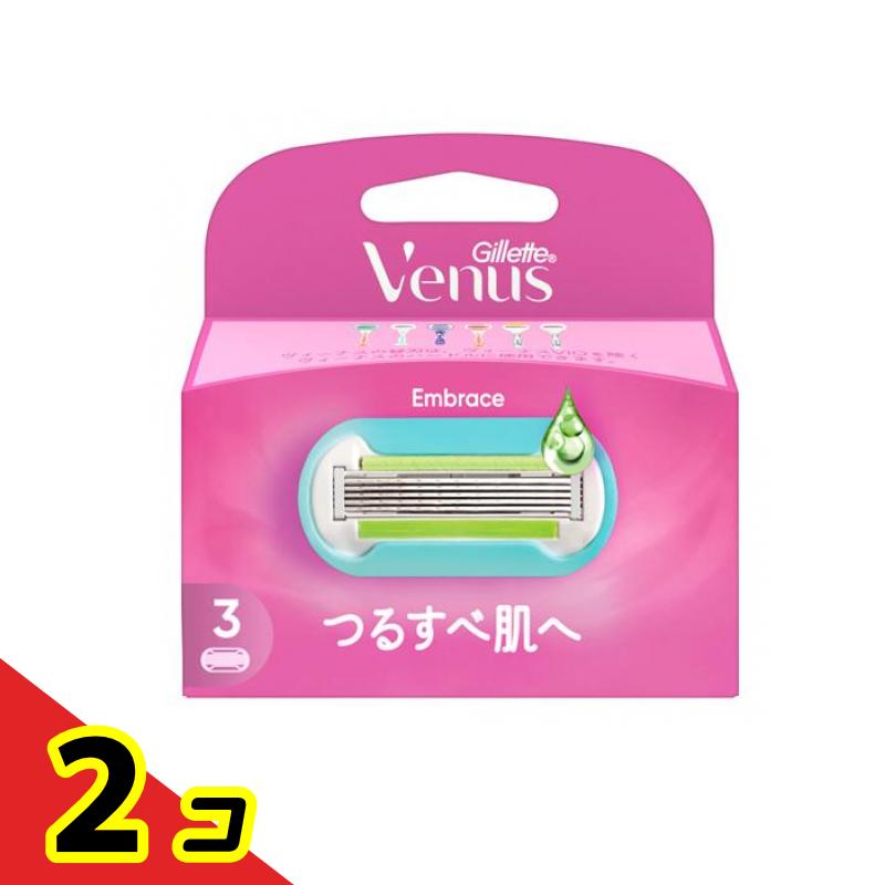【送料無料！（地域限定）】ジレット ヴィーナス エンブレイス つるすべ肌へ 替刃 3個入 2個セット