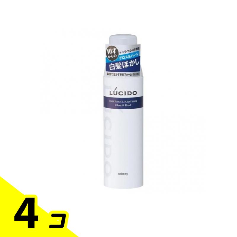 【送料無料!(地域限定)】LUCIDO(ルシード) 白髪用整髪フォーム グロス&ハード 185g 4個セット