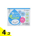 【送料無料!(地域限定)】アメジストマタニティ ママとベビーの水だけぬれコットン 100包 4個セット
