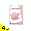 【送料無料!(地域限定)】超快適マスクSMART COLOR(スマートカラー) ふつう スフレピンク 7枚入 4個セット(4)