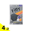 【送料無料!(地域限定)】フィッティ スタイルフィットプラス立体マスク やや大きめ DG ダークグレー 7枚入 4個セット