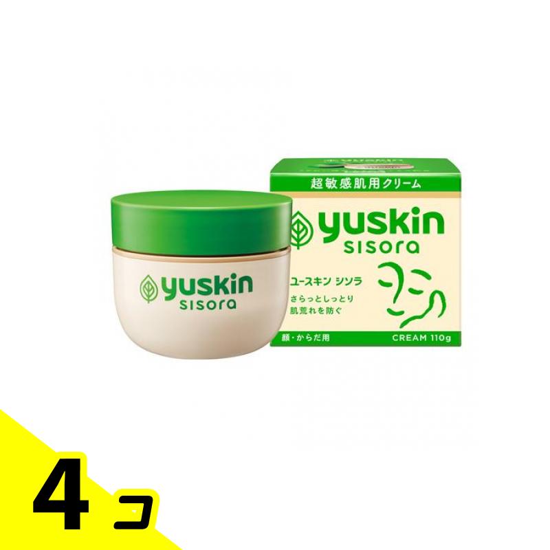 【送料無料!(地域限定)】ユースキン シソラ クリーム 顔・からだ用 ボトル 110g 4個セット