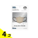 【送料無料!(地域限定)】MASCODE マスコード 3Dマスク L 07グレージュ×ブラック紐 7枚入 4個セット