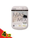 【送料無料!(地域限定)】MASMiX マスミックスマスク 7枚入 (グレージュ×ブラック) 4個セット
