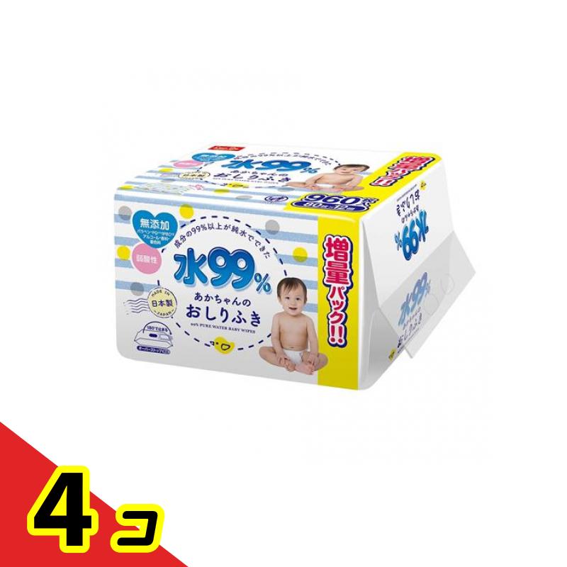 【送料無料!(地域限定)】水99% あかちゃんのおしりふき 80枚× 12個入 (960枚入) 4個セット