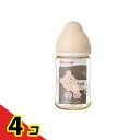 【送料無料!(地域限定)】ChuChu(チュチュ) マルチフィット広口タイプ哺乳びん プラスチック製 160mL (リラックマ) 4個セット