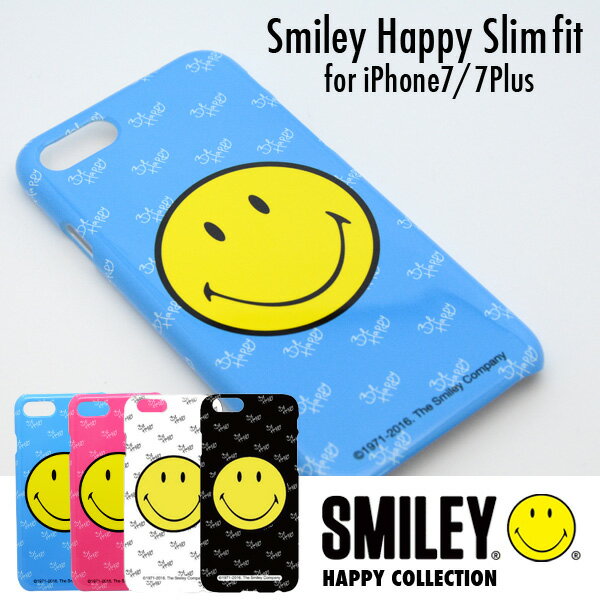 iPhone7,iPhone7Plus ケース カバー スマイリーハッピースリムフィット HAPPY SMILEY ハードケース スマイル ニコちゃん【メール便...