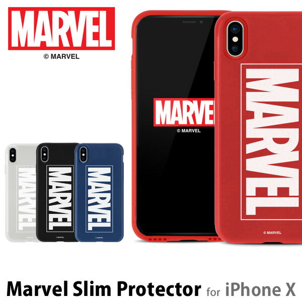 【0の日 500円offクーポン】iPhoneXケース MARVEL マーベル SLIM PROTECTOR スキンプロテクター for iPhoneX【メール便OK】