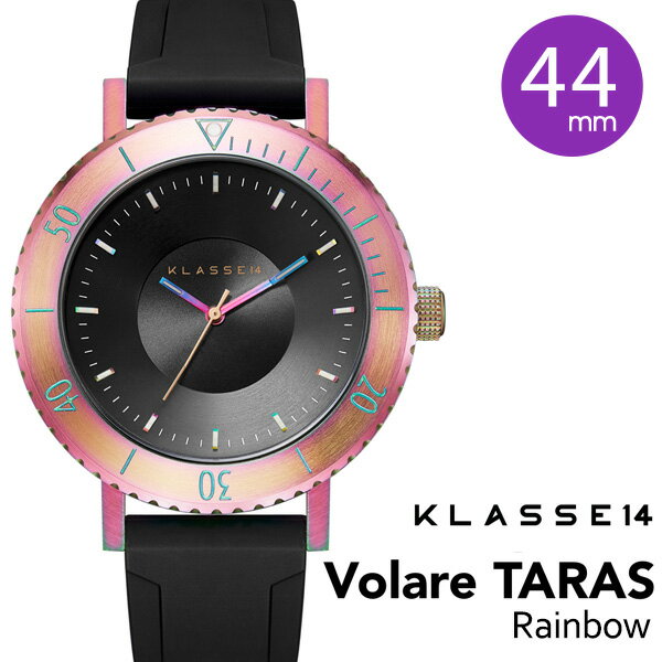 【正規販売店 2年保証】 klasse14 クラスフォーティーン 腕時計 クラス14 メンズ volare TARAS Rainbow 44mm レインボー ベゼル ステンレス シリコンベルトブランド ペアウォッチ レディース ギフト プレゼント WVT19TI001M