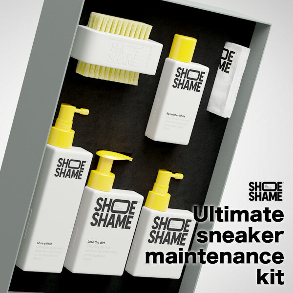 SHOE SHAME シューシェイム Ultimate Kit アルティメット キット スニーカークリーナー スニーカー 洗剤 すすぎ不要 スニーカーメンテナンスキット セット 靴用洗剤 シューケアキット スニーカー ケア 汚れ落とし 靴磨き ギフト