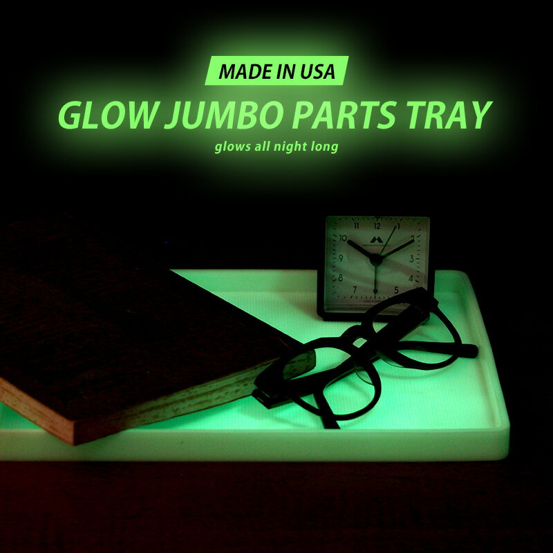 【MAX2000円OFFクーポン】GLOW JUMBO PARTS TRAY グロー ジャンボ パーツ トレイ デスクトレー 蓄光 トレイ 蓄光 夜光 発光 収納 光る 防災 災害 停電 アウトドア 小物入れ アクセサリー 腕時…