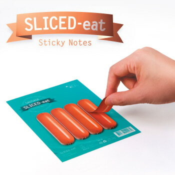 MARSMERS ソーセージ付箋　ふせん SAUSAGE SLICED-eat フードスティッキー メモ 文房具 おもしろ雑貨 プレゼント 【メール便OK】 【あす楽対応可】