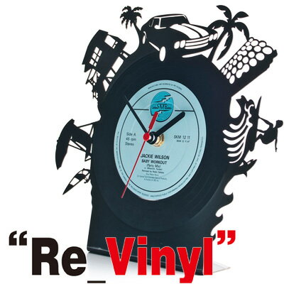 Re Vinyl Table Clockリヴァイナル 置時計