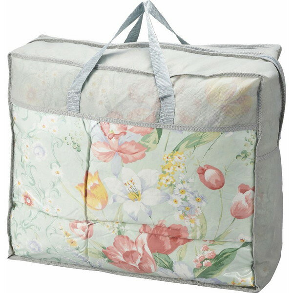 花浪漫 羽根ふとんバッグ入り(グリーン)＜15000＞ギフト お祝い プレゼント 誕生日 引き出物 引越し祝い 新築祝い 出産祝い 結婚祝い 贈答品【送料込み(北海道、沖縄不可)】