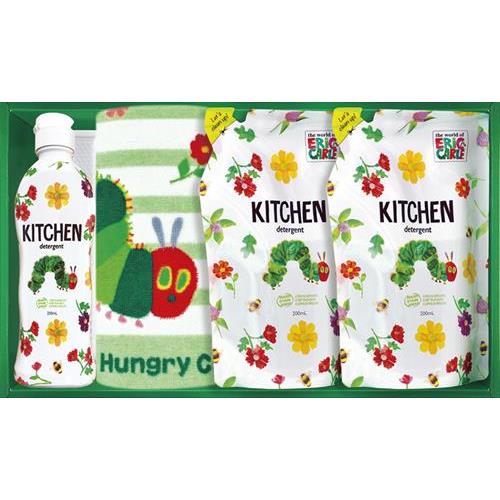 はらぺこあおむし キッチン洗剤セット＜1500＞日用品 出産内祝い 退職 お礼 御礼 詰め合わせ ギフト 内祝い 結婚内祝い 快気祝い 挨拶 引っ越し お返し 洗剤★美しい色彩や楽しい仕掛けなど魅力満載の絵本の世界を初の洗剤セットに詰め合わせました★