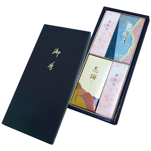 花琳 渡月二種香 紙箱<1000>新盆 初盆 お盆 お供え 供物 御供 御仏前 お供え物 線香 贈答用 年忌 回忌 法事 法要★白檀の香りが広がる花琳(かりん)...