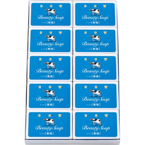 牛乳石鹸 青箱10コ入＜880＞★さっぱりとした洗い上がり。ジャスミン調の香り。牛乳石鹸青箱ギフトセット★【出産祝い ギフト 内祝い 結婚祝い 出産内祝い 快気祝い 日用品 】【引っ越し 挨拶】のサムネイル