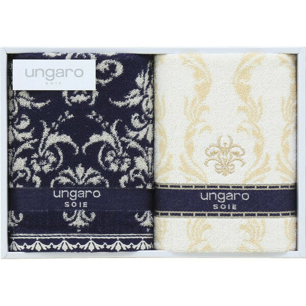 ウンガロ Uサファイア フェイスタオル2P＜2500＞ギフト 内祝い お祝い 手土産 お土産 プレゼント 誕生日 引き出物 結婚内祝い 出産内祝い 出産祝い 結婚祝い 贈答品 詰め合わせ 快気祝い 快気内祝い 香典返し 御供 お供え 満中陰志 粗供養 法事 法要