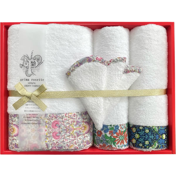 プリマ ロゼッタ タオルセット(バスタオル・フェイスタオル・ミニハンカチ)＜6000＞ピマコットン ギフト 内祝い お祝い 贈答品 快気祝い お見舞 仏事 香典返し 満中陰志 粗供養 年忌 回忌 無料のし 無料包装 無料包装紙 無料メッセージ【送料込み(北海道、沖縄不可)】