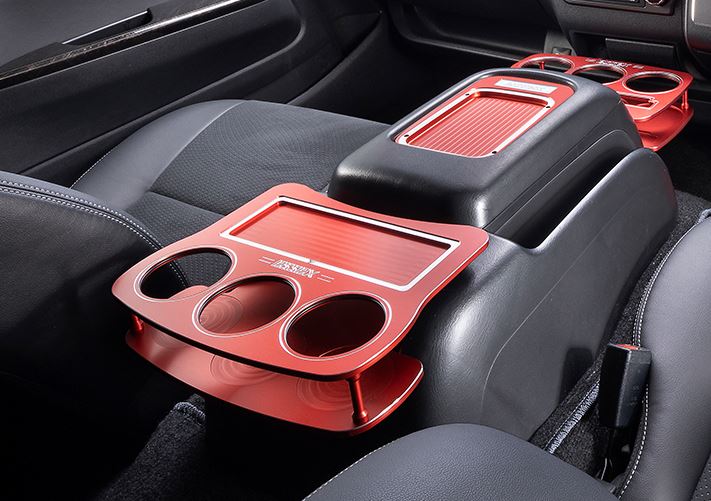 シーアールエス ハイエース レジアスエース 200系 GL用 ビレットリアカップホルダー レッド ES-2017-RD CRS ESSEX エセックス W