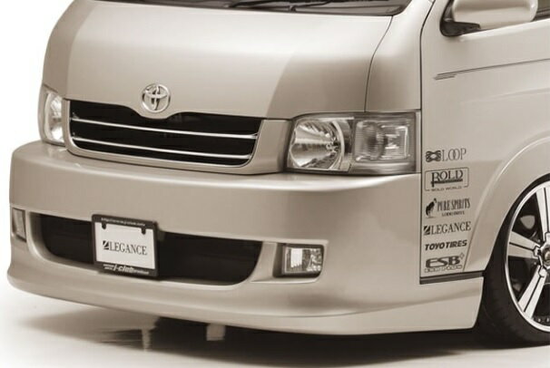 Front Spoiler - ジェイクラブ ハイエース 200系 1型 2型 フロント フルバンパー ワイド用 FRP 未塗装 j-club LEGANCE レガンス