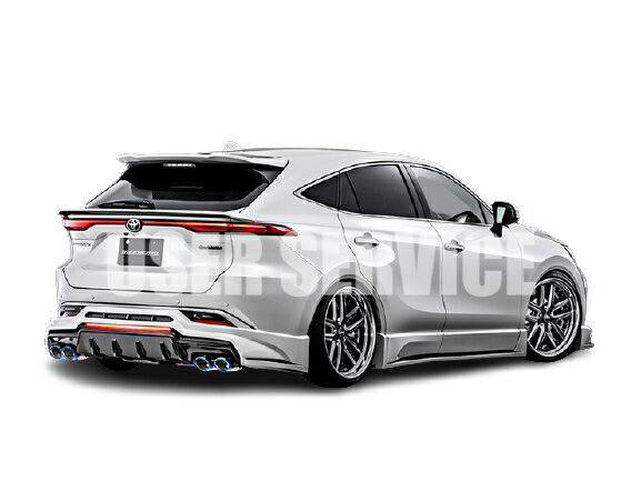 Rear Spoiler - アドミレイション ハリアー 80系 リアハーフ スポイラー 左右デュアル出し 未塗装 ADMIRATION RICERCATO リチェルカート