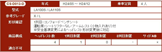 グレイス ムーヴ LA100S/LA110S シートカバー LS-EDITION/エルエスエディション Bラインレザー仕様 CS-D013-D grace