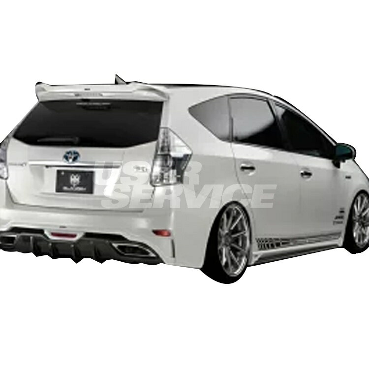 シルクブレイズ プリウスα ZVW40/41 前期 後期 リアバンパー バックフォグ有 未塗装 黒ゲル GL-40P-RBF SilkBlaze GLANZEN グレンツェン