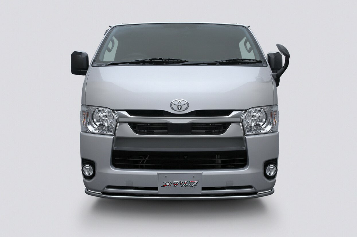 トップライン ハイエース 200系 4型~ フロントリップスポイラー ステンレスパイプ TOPLINE METALIP メ..
