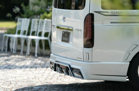 Rear Spoiler - ロウェン ハイエース 200系 KDH20# TRH20# 1型 2型 3型 4型 後期 リヤコーナーパネル ABS 塗装済 1T019D00# PREMIUM Edtion プレミアムエディション ROWEN 配送先条件有り