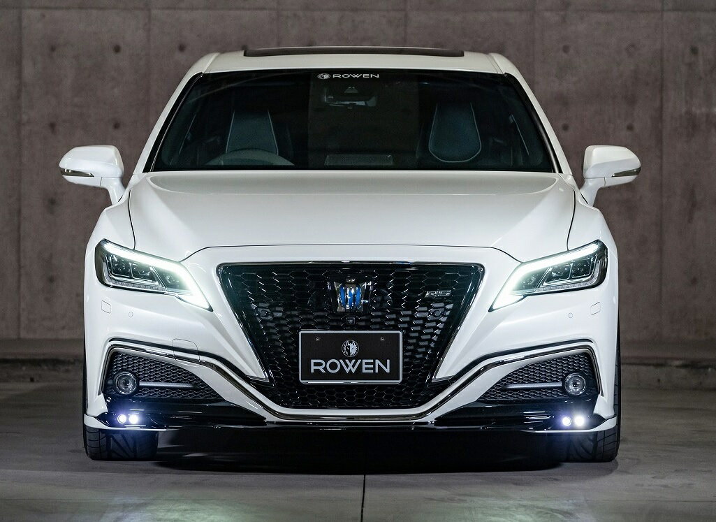ロウェン クラウン 220系 AZSH20 ARS220 GWS224 フロントスポイラー with LED SPOT LAMP FRP 塗り分け..
