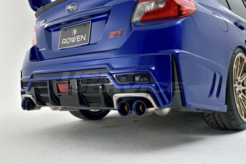 ロウェン WRX STI DBA-VAB 後期 リアバンパー FRP 塗分け塗装済 1S006P00## ROWEN PREMIUM Edtion プレミアムエディション