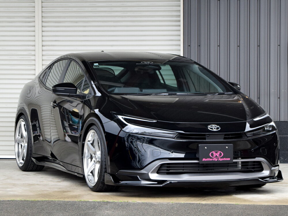 バタフライシステム プリウス MXWH60/65 ZVW60/65 フロントハーフスポイラー 付加タイプ FRP 未塗装 Butterfly System GLANZ FLAP グランツ フラップ