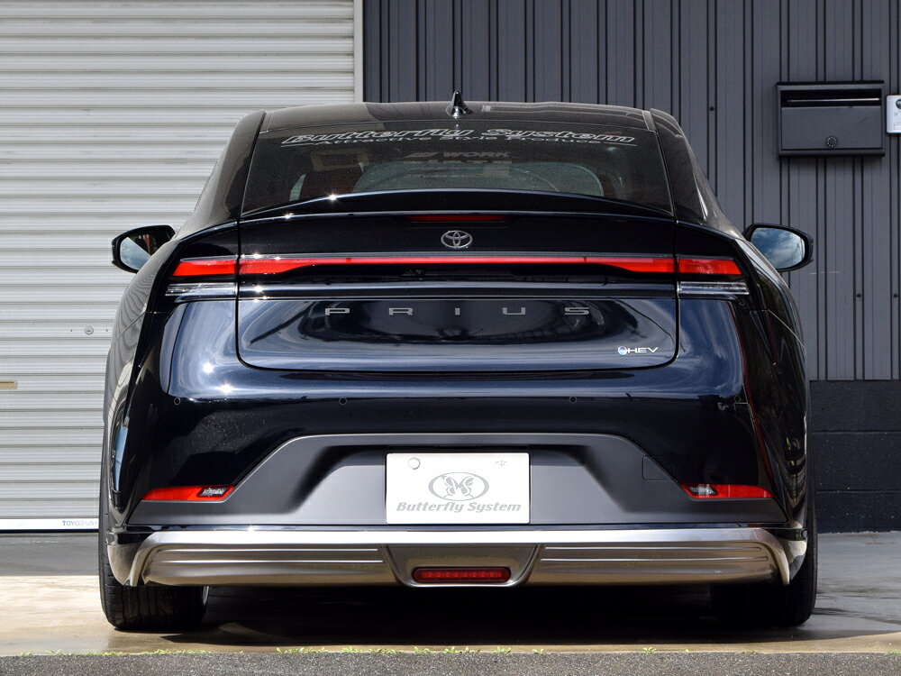 バタフライシステム プリウス MXWH60/65 ZVW60/65 フロントハーフスポイラー 付加タイプ FRP 塗装済 Butterfly System GLANZ FLAP グランツ フラップ