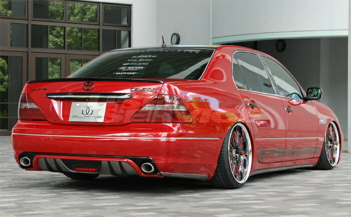 バタフライシステム セルシオ 30系 後期 リアハーフスポイラー 付加タイプ 未塗装 クローネ 個人宅発送追金有