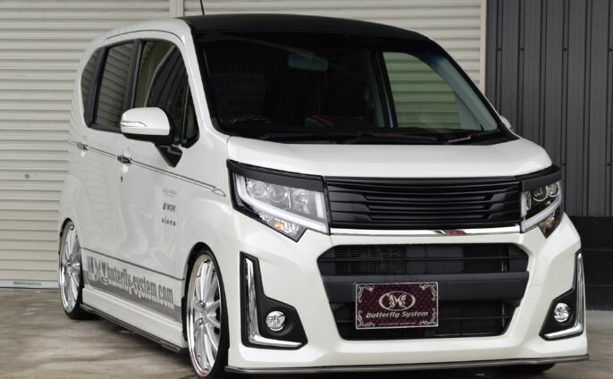 バタフライシステム ステラ カスタム LA150F フロントフラップスポイラー 付加タイプ 未塗装 グランツ フラップ 個人宅発送追金有