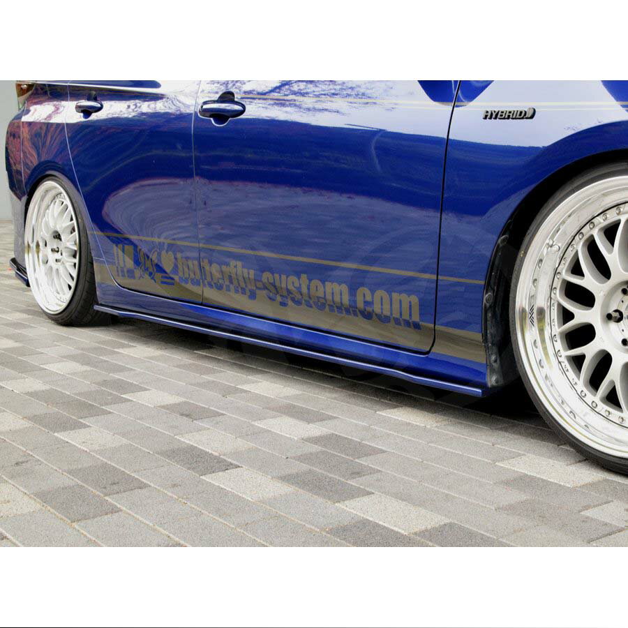 Rakuten - バタフライシステム プリウス 50系 ZVW50 ZVW51 ZVW55 前期 サイドフラップスポイラー 付加タイプ FRP 未塗装 Butterfly System GLANZ グランツ