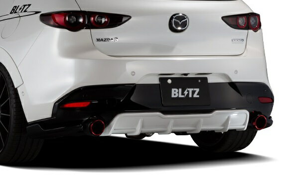 ブリッツ MAZDA3 ファストバック BPEP リアサイドスポイラー BK FRP製 塗装済 60388 BLITZ AERO SPEED R-CONCEPT 直