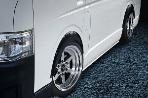 ファブレス ハイエース 200系 1〜6型 オーバーフェンダー 未塗装 FABULOUS 出幅 片側 フロント25mm リア25mm
