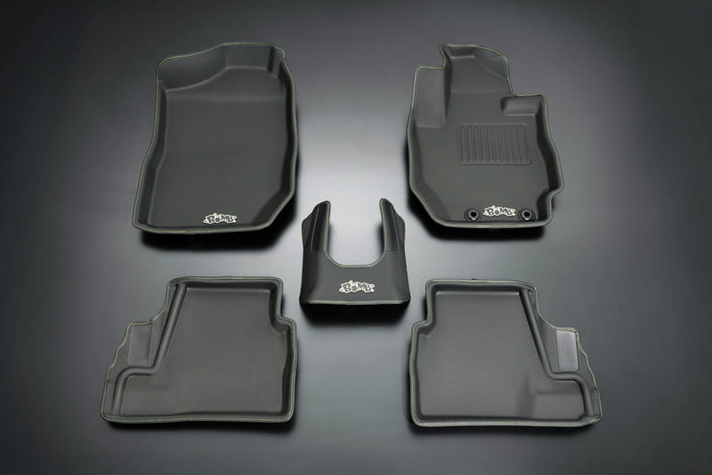ムーンフェイス ジムニー JB64W アクティブ3Dフロアマット イエロースティッチ OMA02YJ MOONFACE