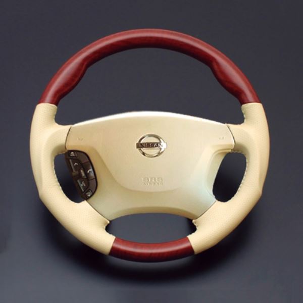 フェガーリ シーマ F50 ハイグレード ウッド&レザーステアリング ガングリップ LS03AN FEGGARI