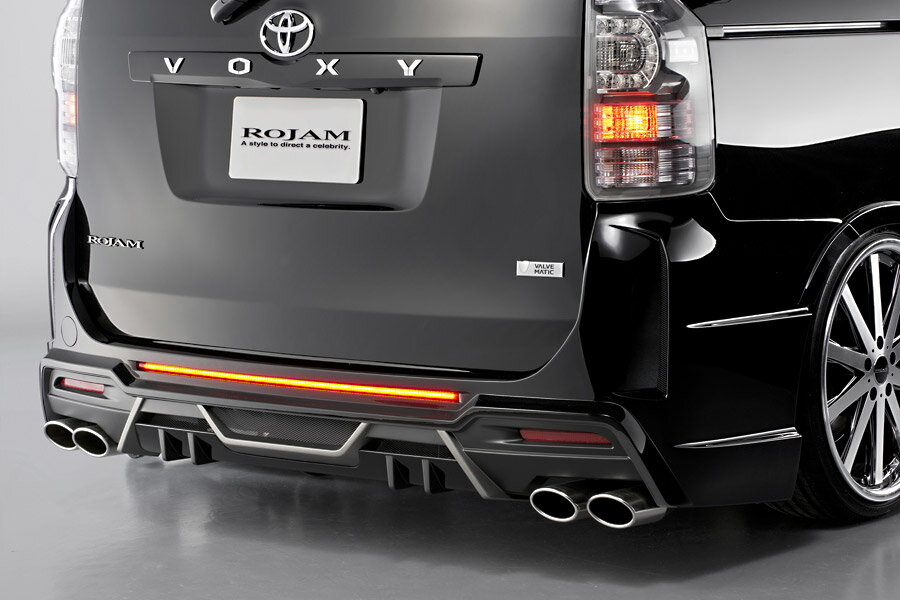 ロジャム ヴォクシー 70系 ZRR70W 前期/後期 リアバンパースポイラー/ディフューザーセット Ver.1 FRP 未塗装 ROJAM IRT GENIK ジェニック