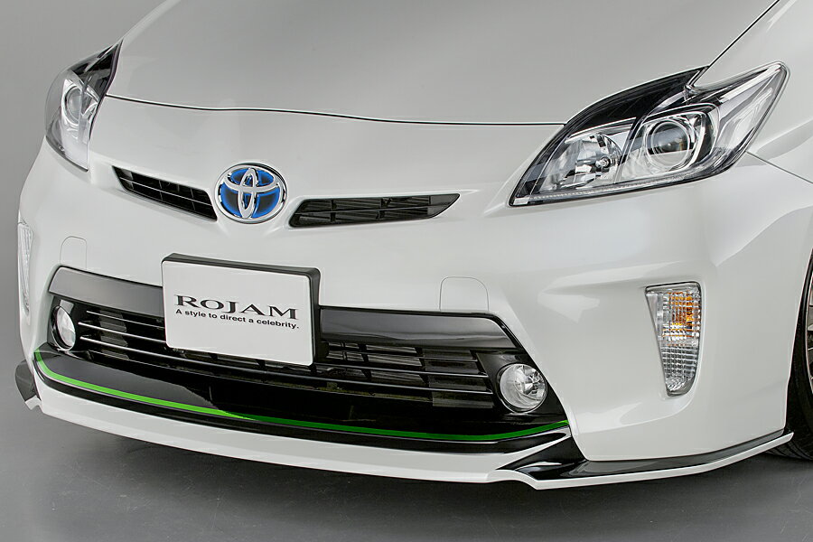 ロジャム プリウス 30系 ZVW30 後期 フロントリップスポイラー フォグ無し FRP 未塗装 23-fls-pr302 RO..