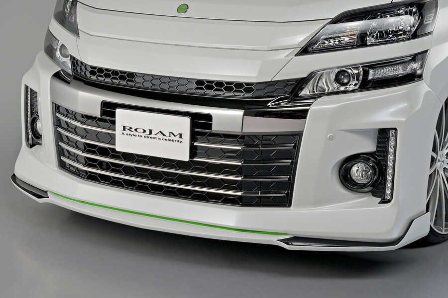 ロジャム ヴェルファイア 20系 ANH20W GGH20W フロントリップスポイラー FRP 未塗装 23-fls-ve20g ROJA..