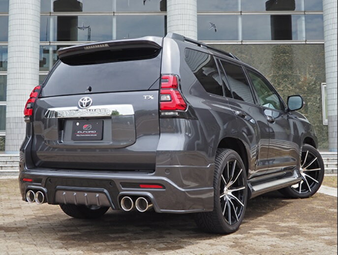 エルフォード ランドクルーザー プラド ランクルプラド 150系 後期 リアハーフスポイラー ハーフスポイラー単体 FRP 未塗装 Elford